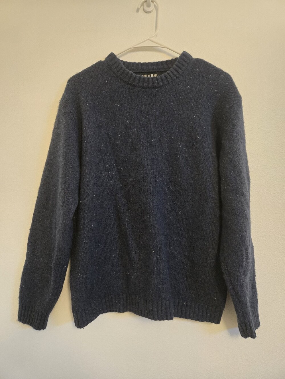 Line Of Trade Mens Donegal Guide Wool Blend Sweater With Elbox Patches Sz XL